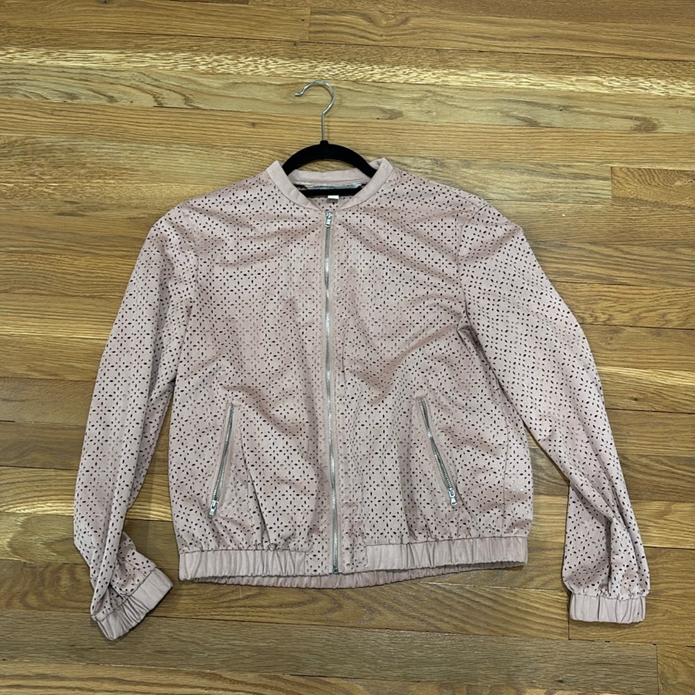 Anthropologie Pink Suede jacket
